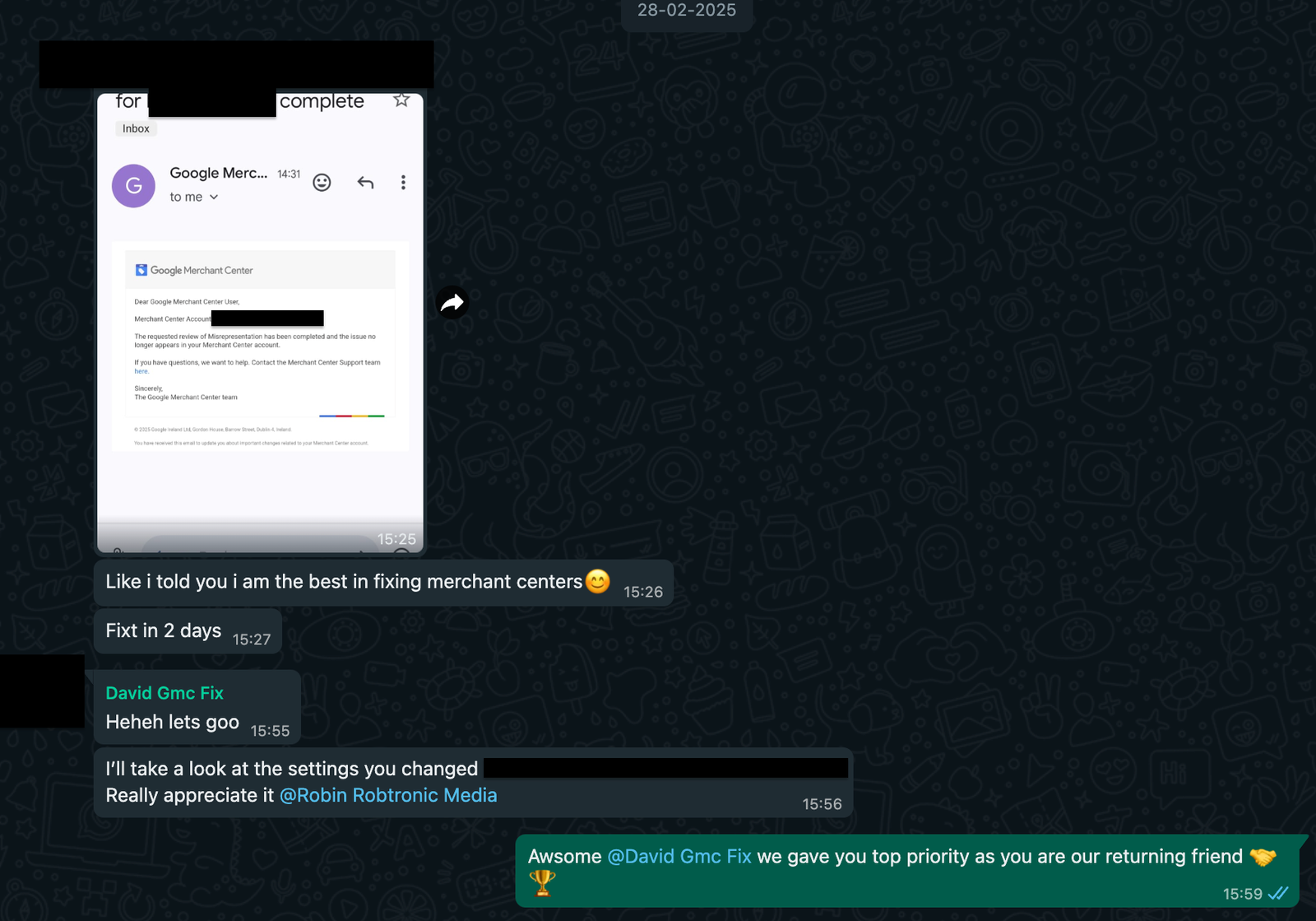 Merchant Center Misrepresentation error fix 5