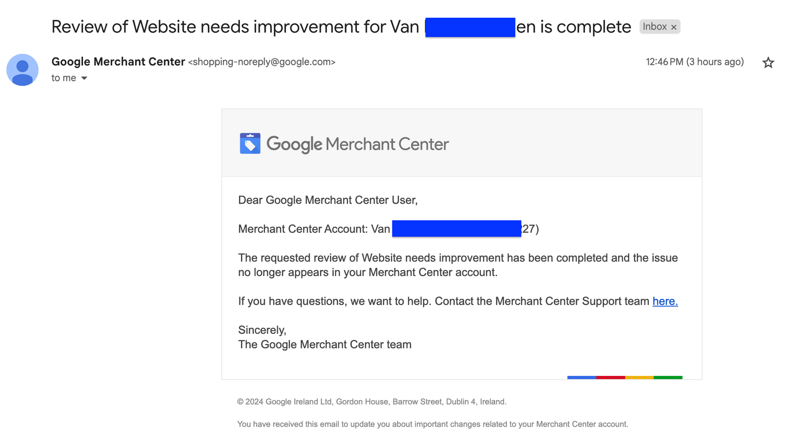 website need improvement fix merchant center