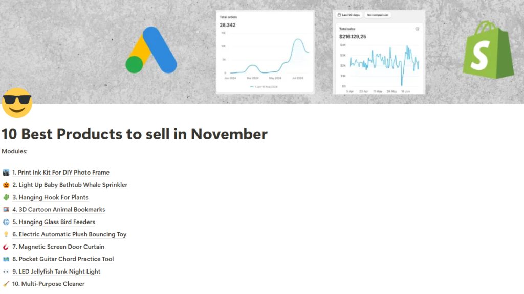 10 Best Products to Sell in November 2024