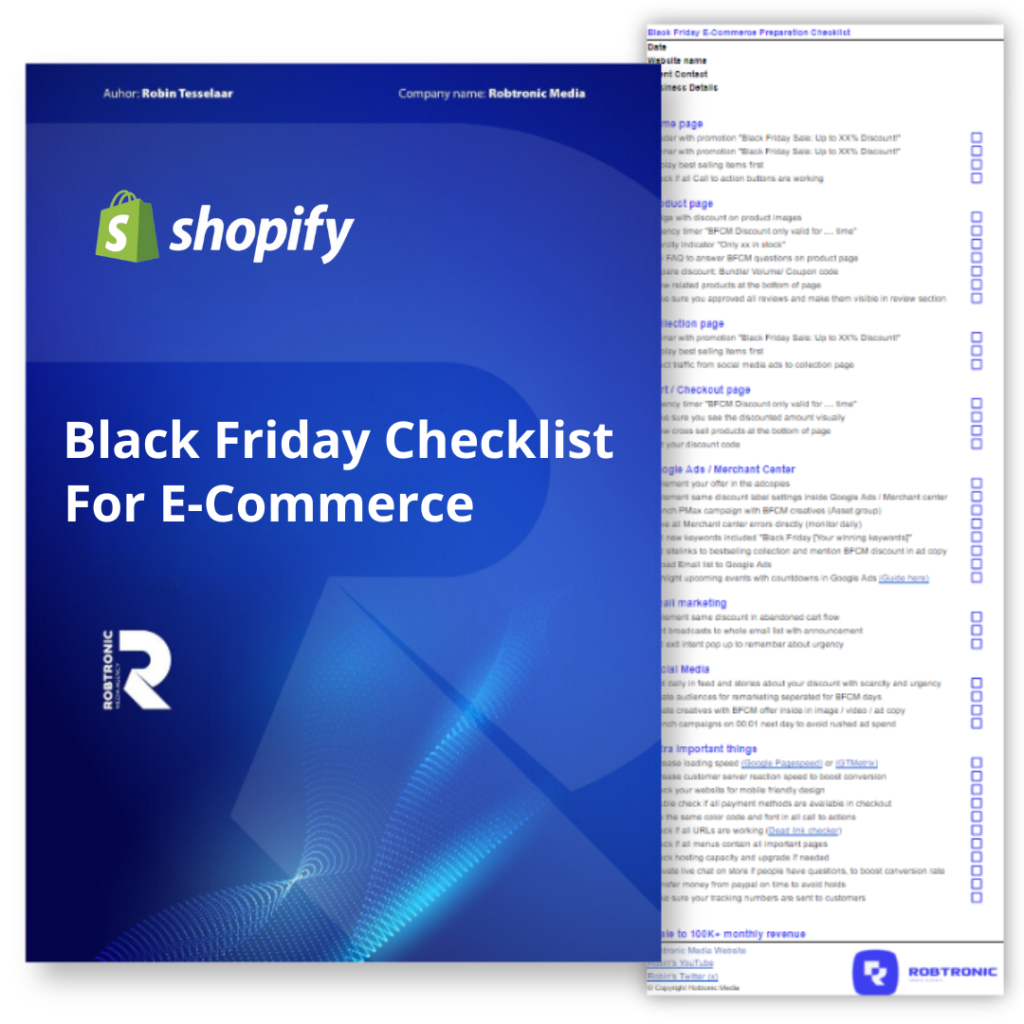 Black Friday Checklist