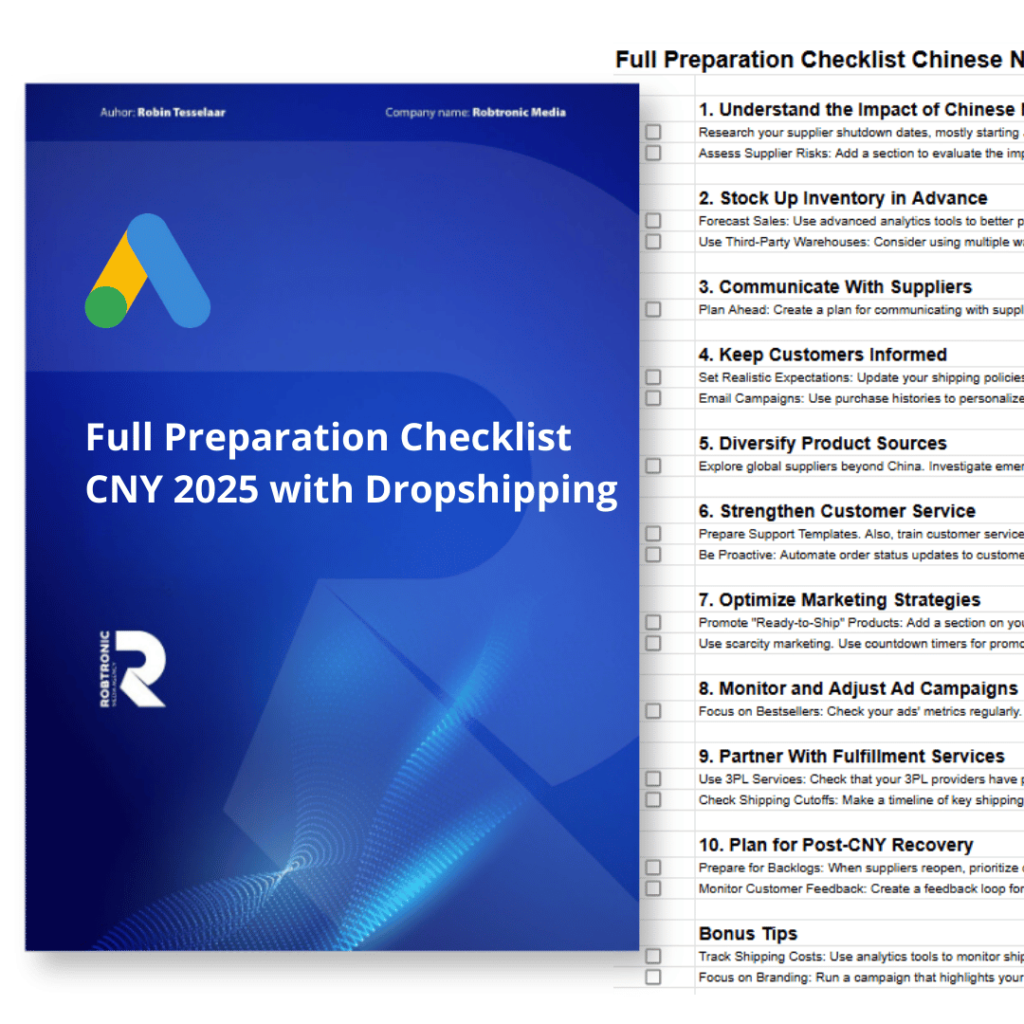 Full Preparation Checklist CNY 2025 with Dropshipping