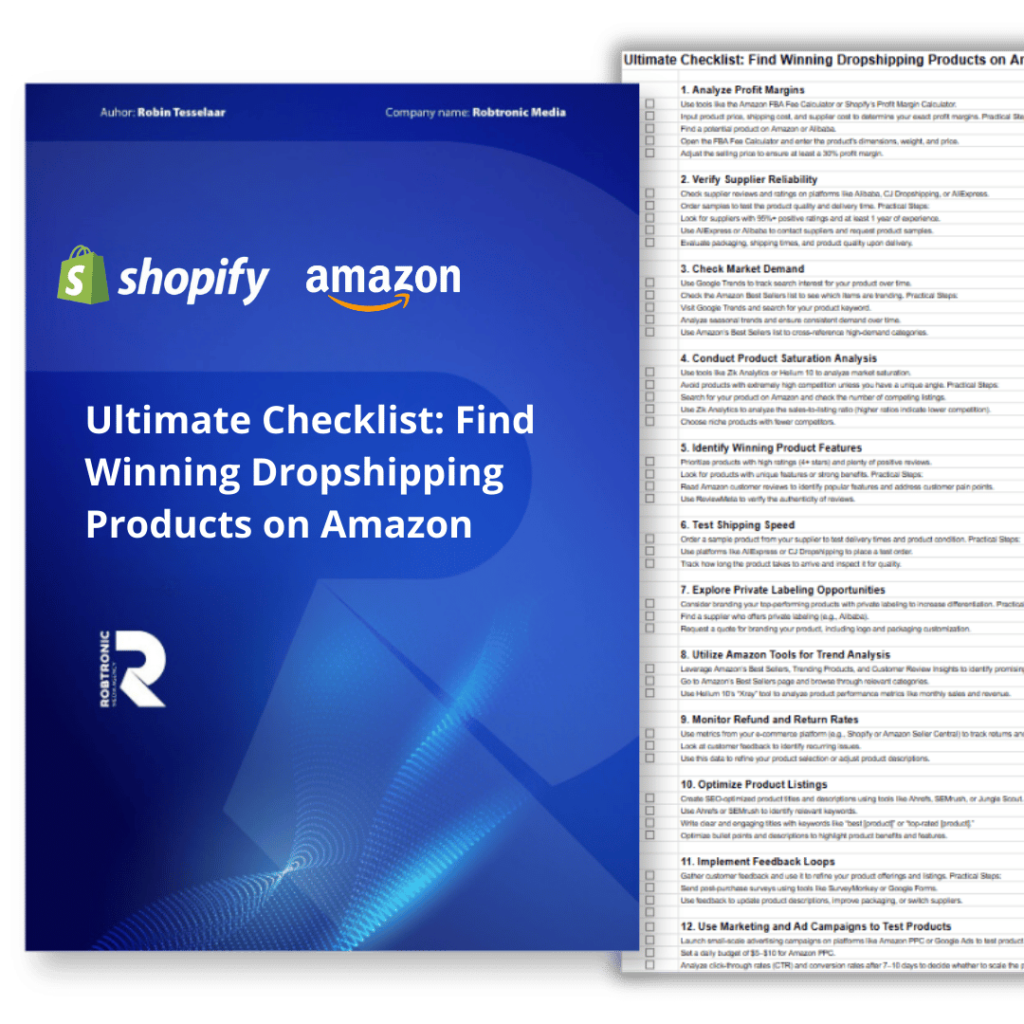Ultimate Checklist Find Winning Dropshipping Products on Amazon