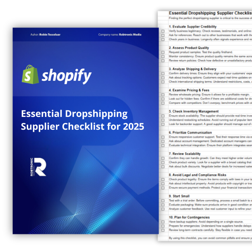 Essential Dropshipping Supplier Checklist for 2025