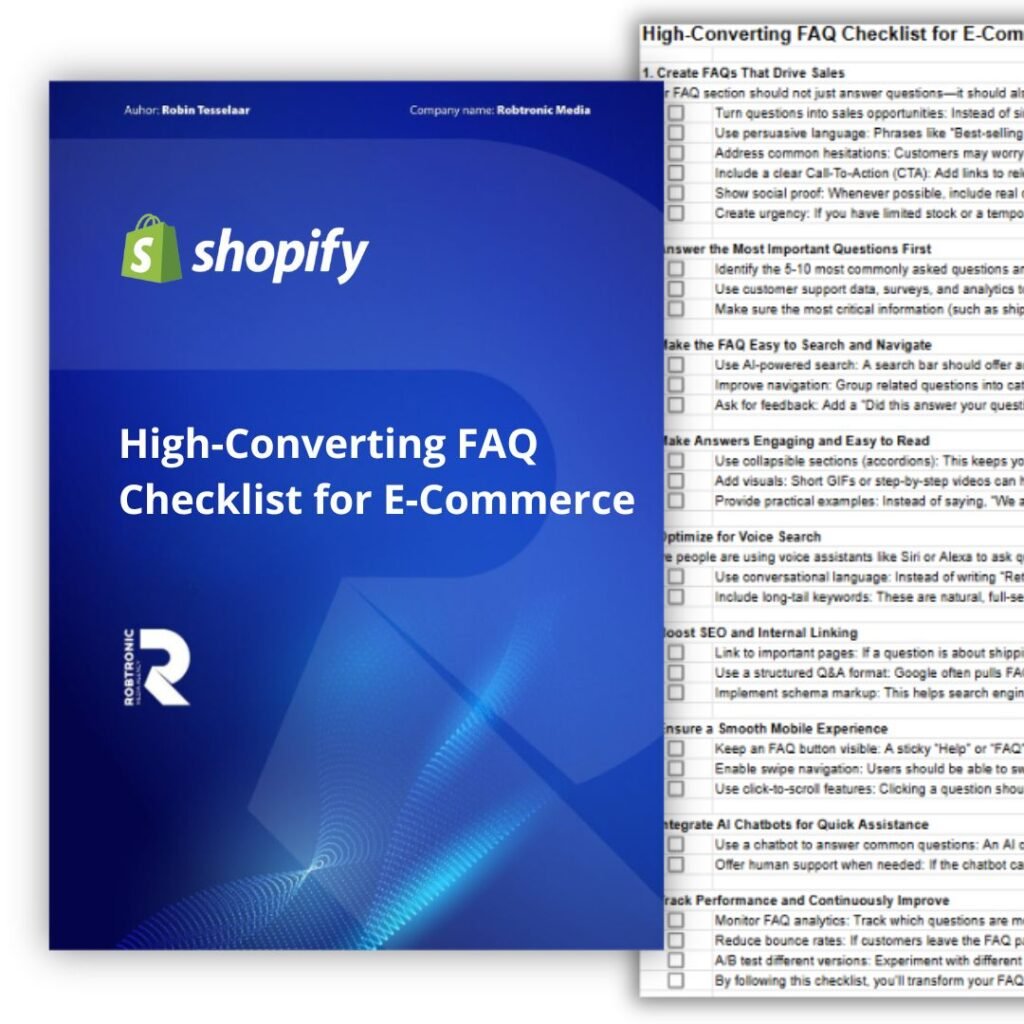 High-Converting FAQ Checklist for E-Commerce