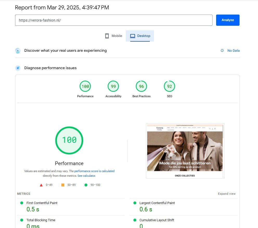 Website Speed Score optimisation Google pagespeed