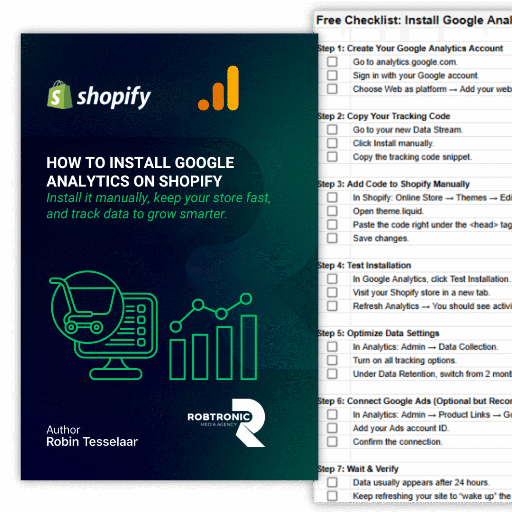 how to install Google analytics on shopify