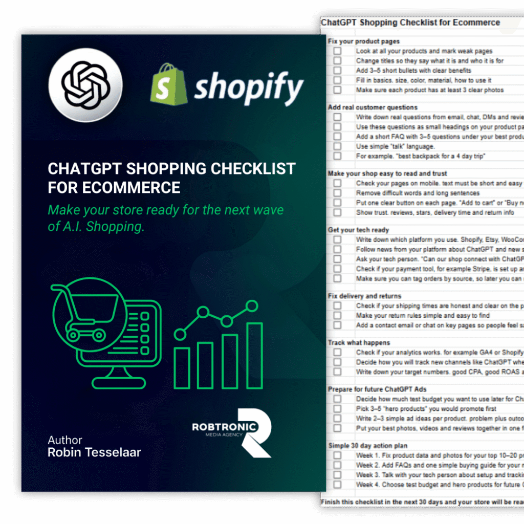 ChatGPT Shopping Checklist for Ecommerce
