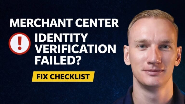 Identity Verification Failed Merchant Center