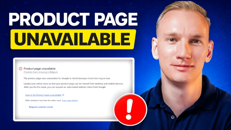how to fix product page unavailable in google merchant center